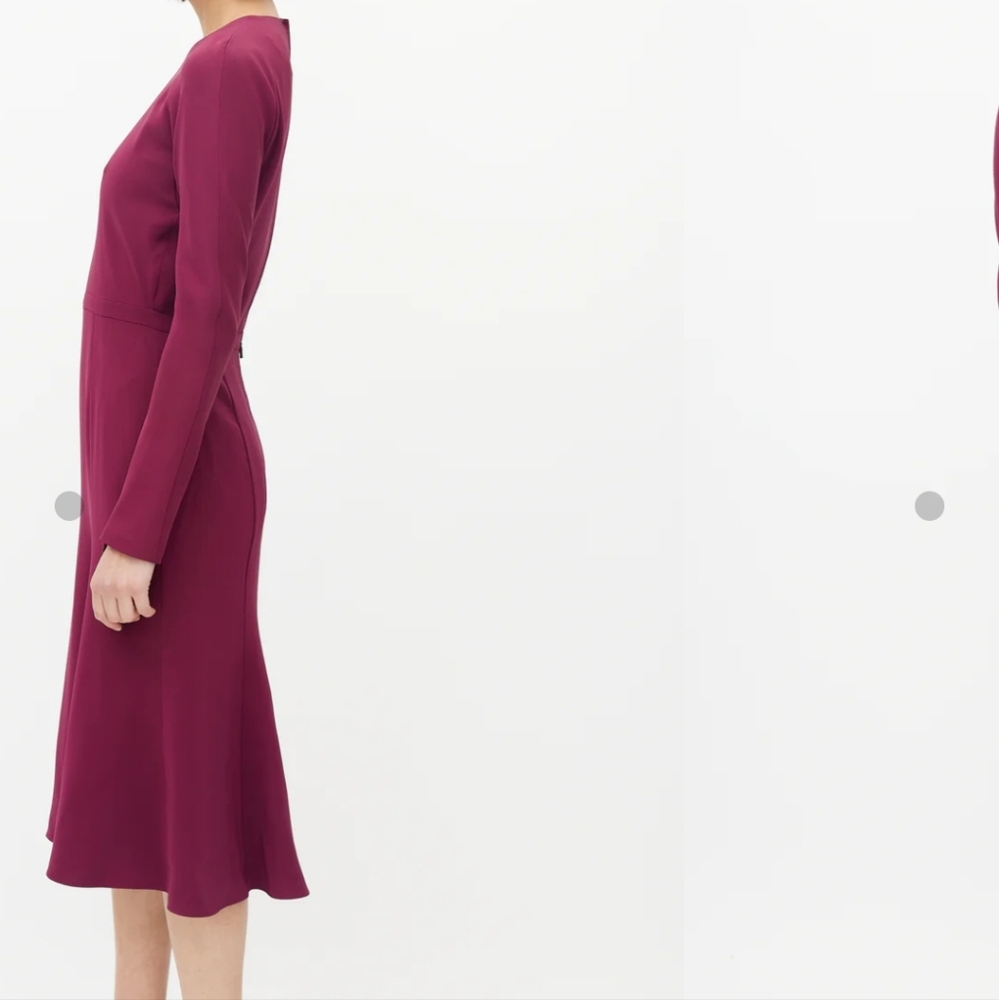 Gucci Plum Long Sleeve Silk Dress Size 42 For Size 4 In US - Picture 2 of 16